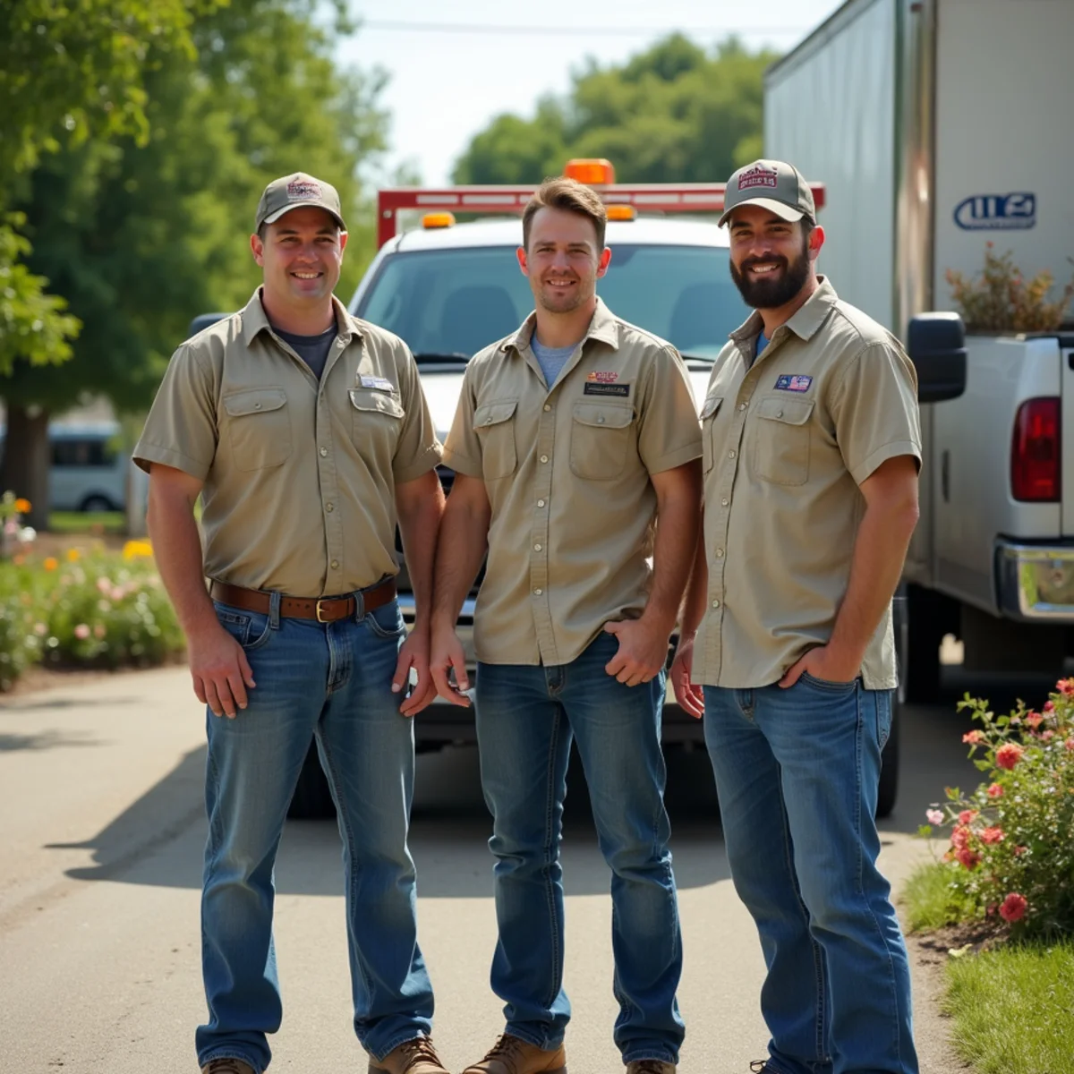 The Galan's Landscaping team on a job site in Hamilton, OH