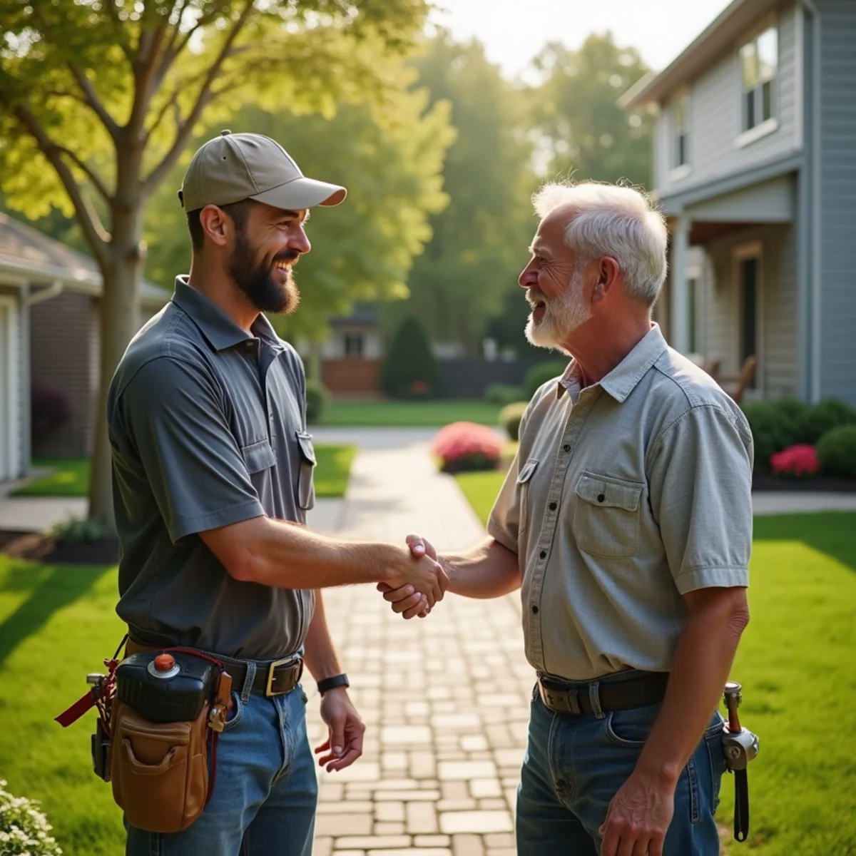 Happy customers of Galan's Landscaping in Hamilton, OH